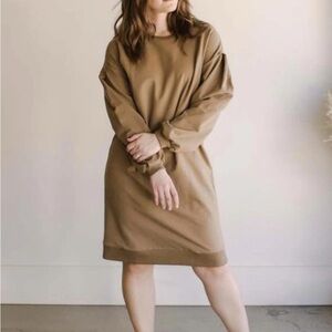 The Simple Folk organic Italian cotton oversized sweatshirt dress